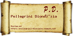 Pellegrini Dionízia névjegykártya